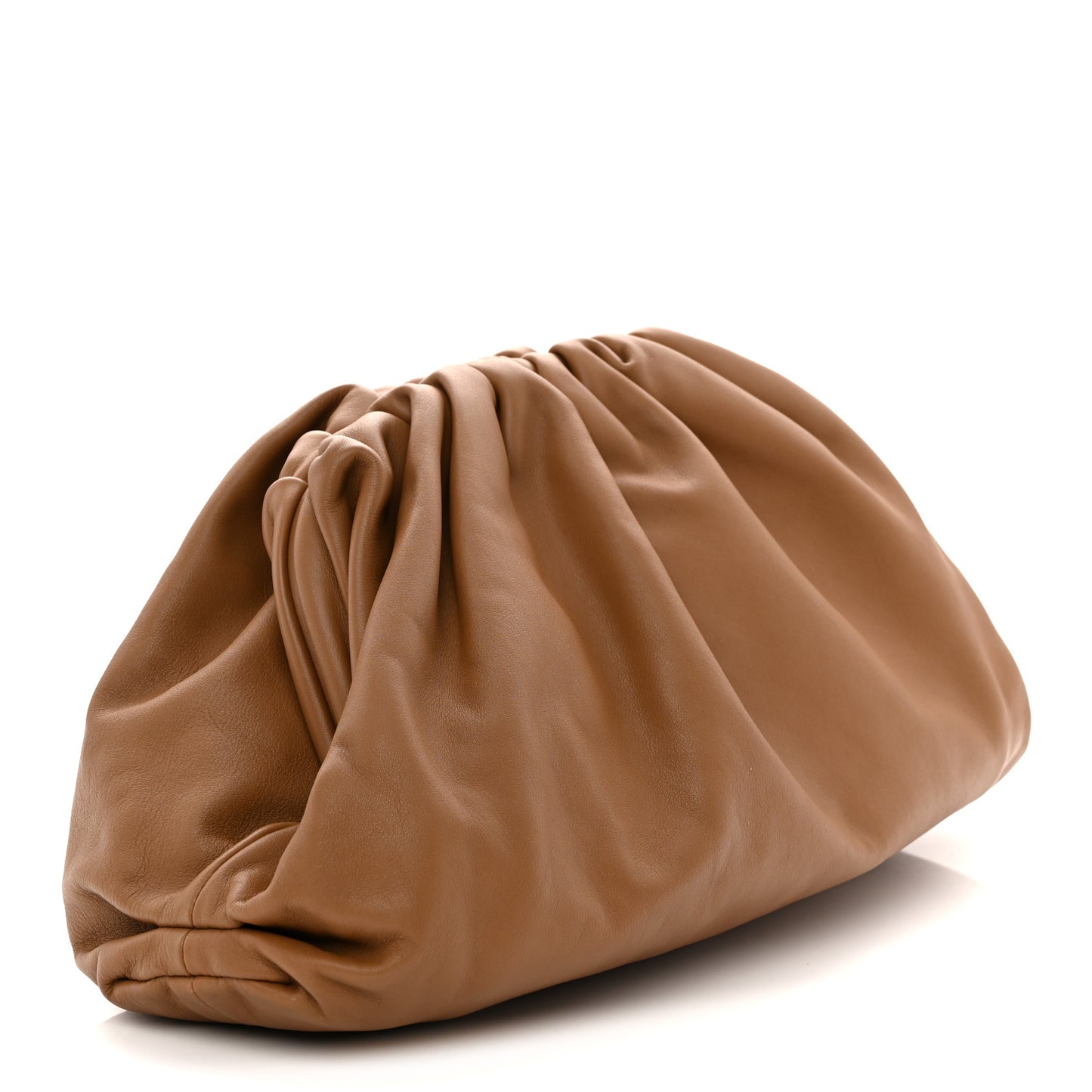 Smooth Butter Calf The Pouch Oversized Clutch Cammello