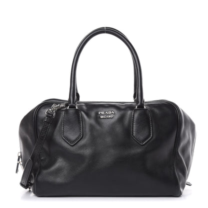 Prada Soft Calf Medium Inside Tote Black Mughetto 1 of 20
