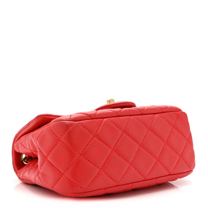 Chanel Lambskin Quilted Mini Pearl Crush Flap Red 4 of 10