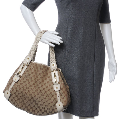 Gucci Monogram Pelham Medium Shoulder Bag White 2 of 9
