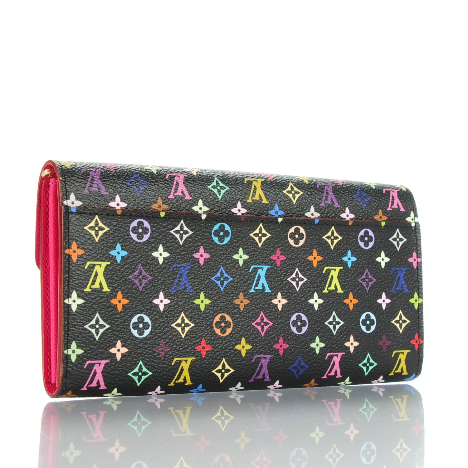 Louis Vuitton Monogram Multicolor Sarah Wallet NM Black Grenade 3 of 7