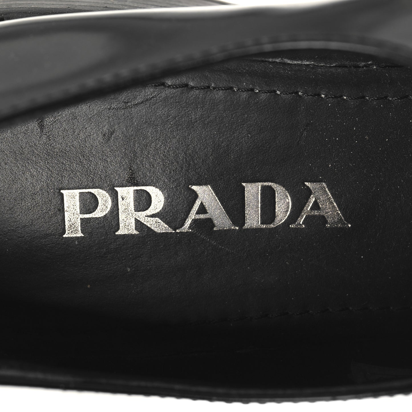 Spazzolato Metal Triangle Logo Pointy 50mm Loafers 37.5 Black