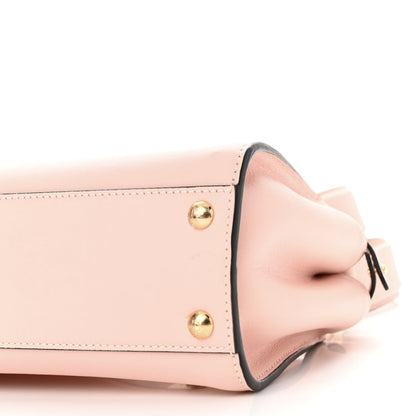 Fendi Vitello Seta Canvas FF Embroidered Mini Peekaboo Iconic Satchel Rosa Confetto 10 of 10