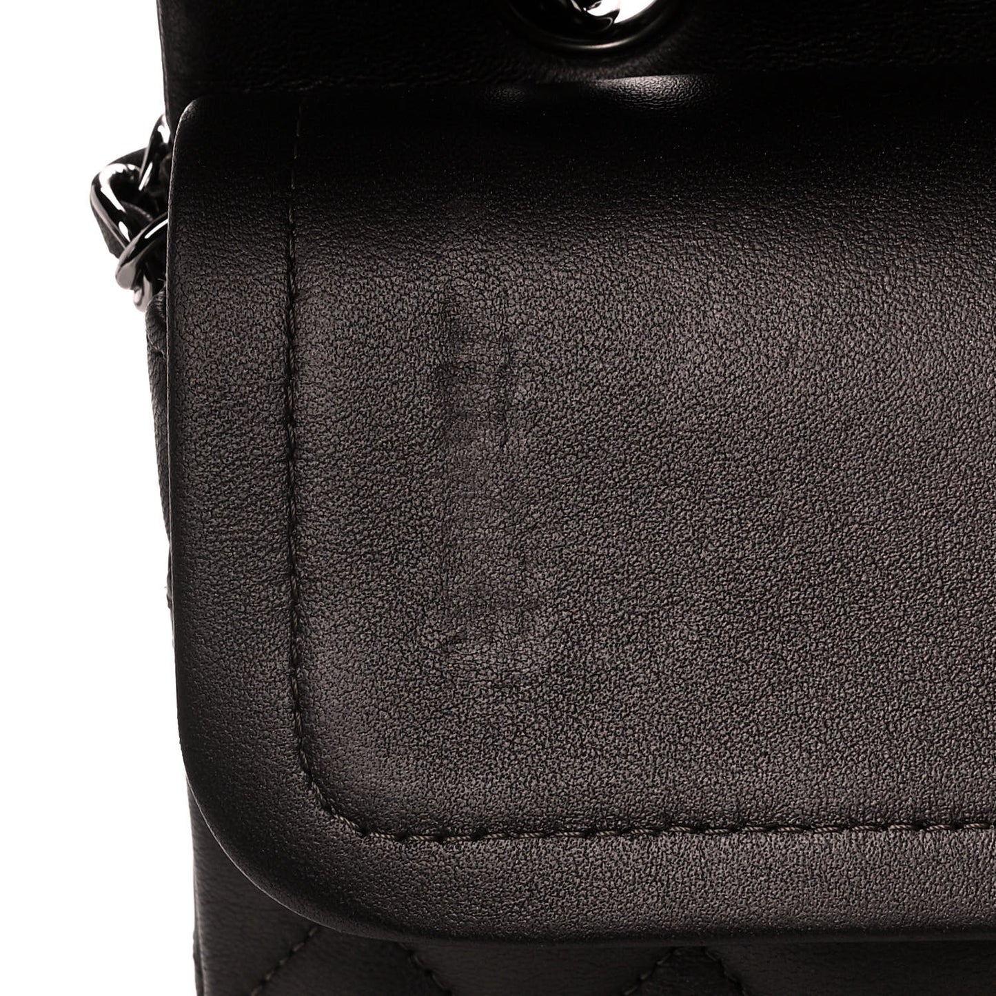 Lambskin Quilted Medium Double Flap So Black