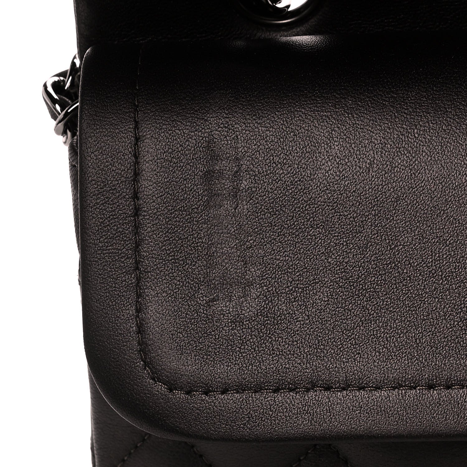 Chanel Lambskin Quilted Medium Double Flap So Black 12 of 13