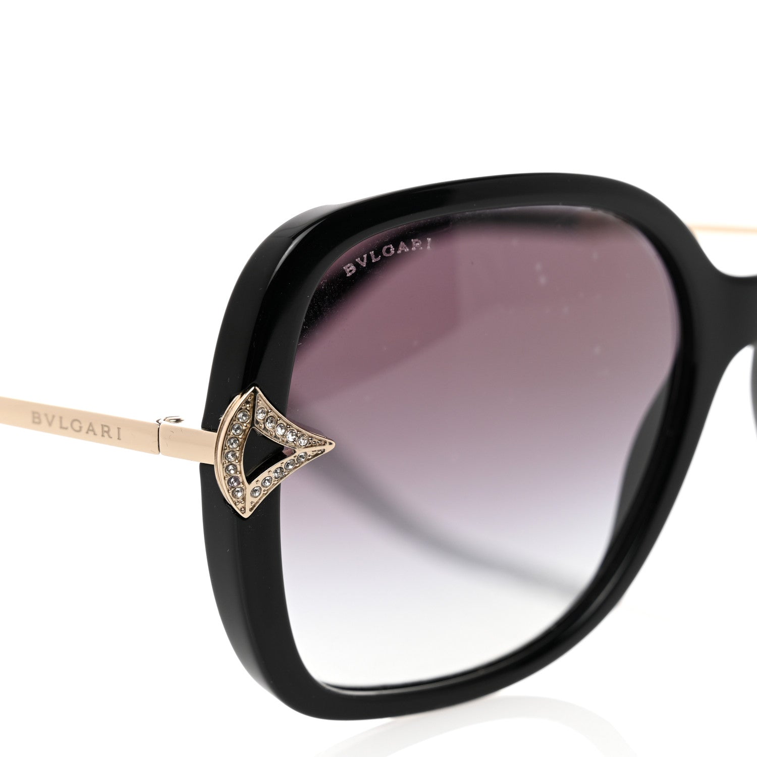 Bulgari Oversized Crystal Sunglasses 8217-B Black 7 of 7