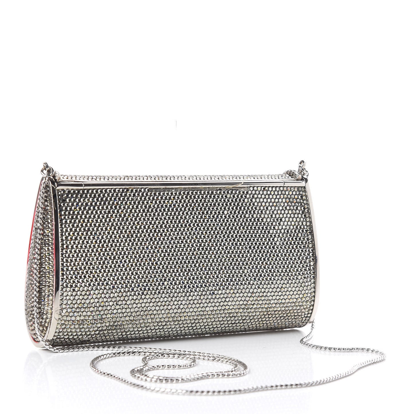 Swarovski Crystal Minaudiere Clutch Silver