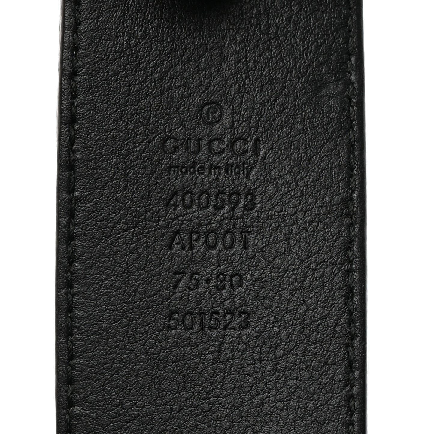 Calfskin Double G 40mm Belt 75 30 Black