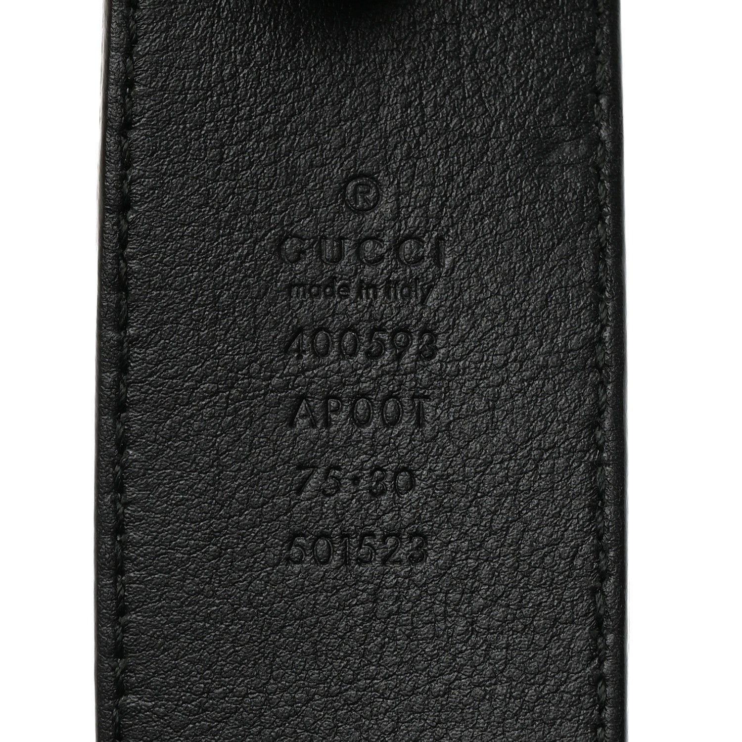 Gucci Calfskin Double G 40mm Belt 75 30 Black 3 of 5