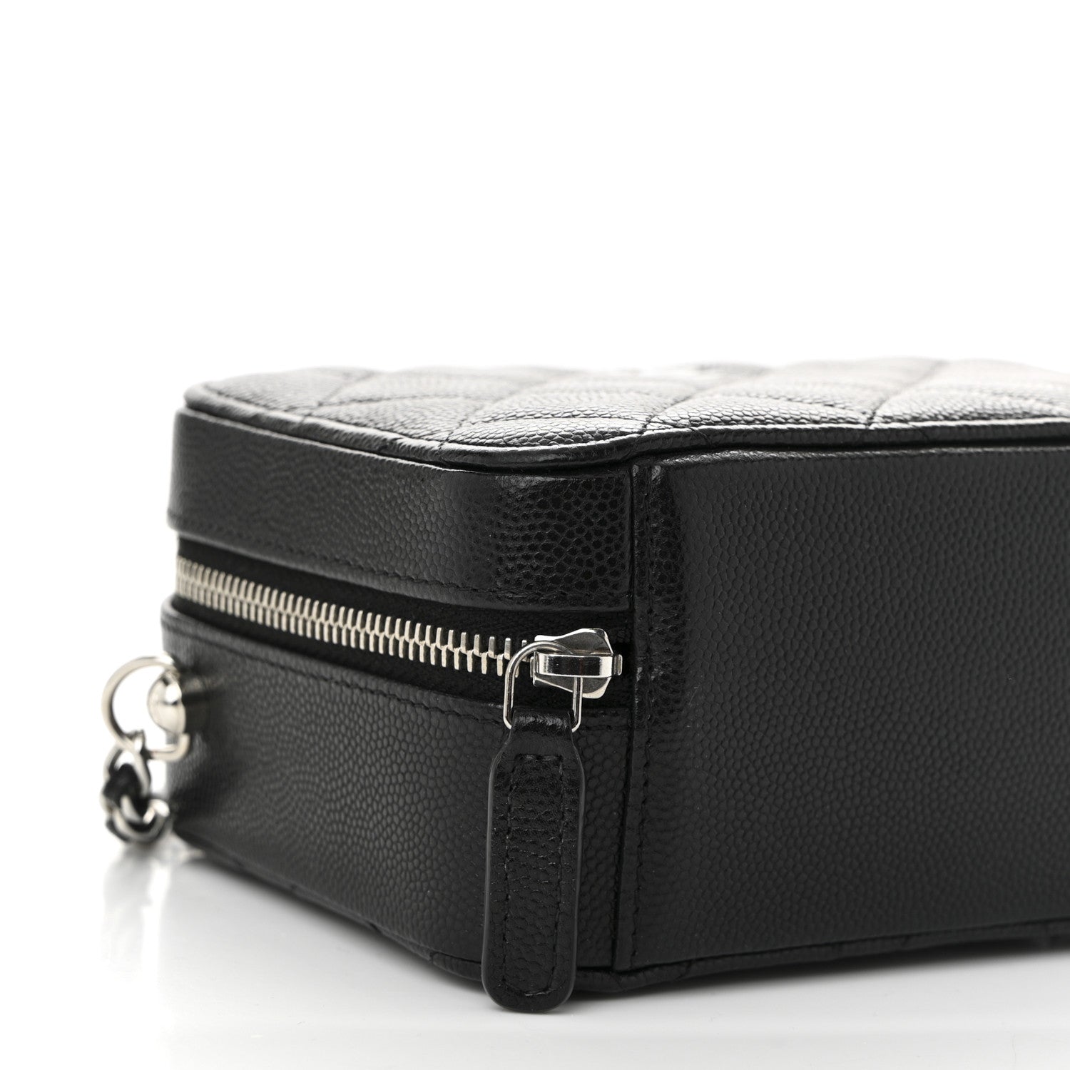 Chanel Caviar Quilted CC Vanity Case With Chain Black 9 of 10