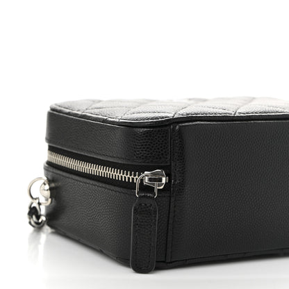 Chanel Caviar Quilted CC Vanity Case With Chain Black 9 of 10
