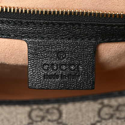 Gucci GG Supreme Monogram Calfskin Small Padlock Messenger Shoulder Bag Beige Black Cuir 6 of 9