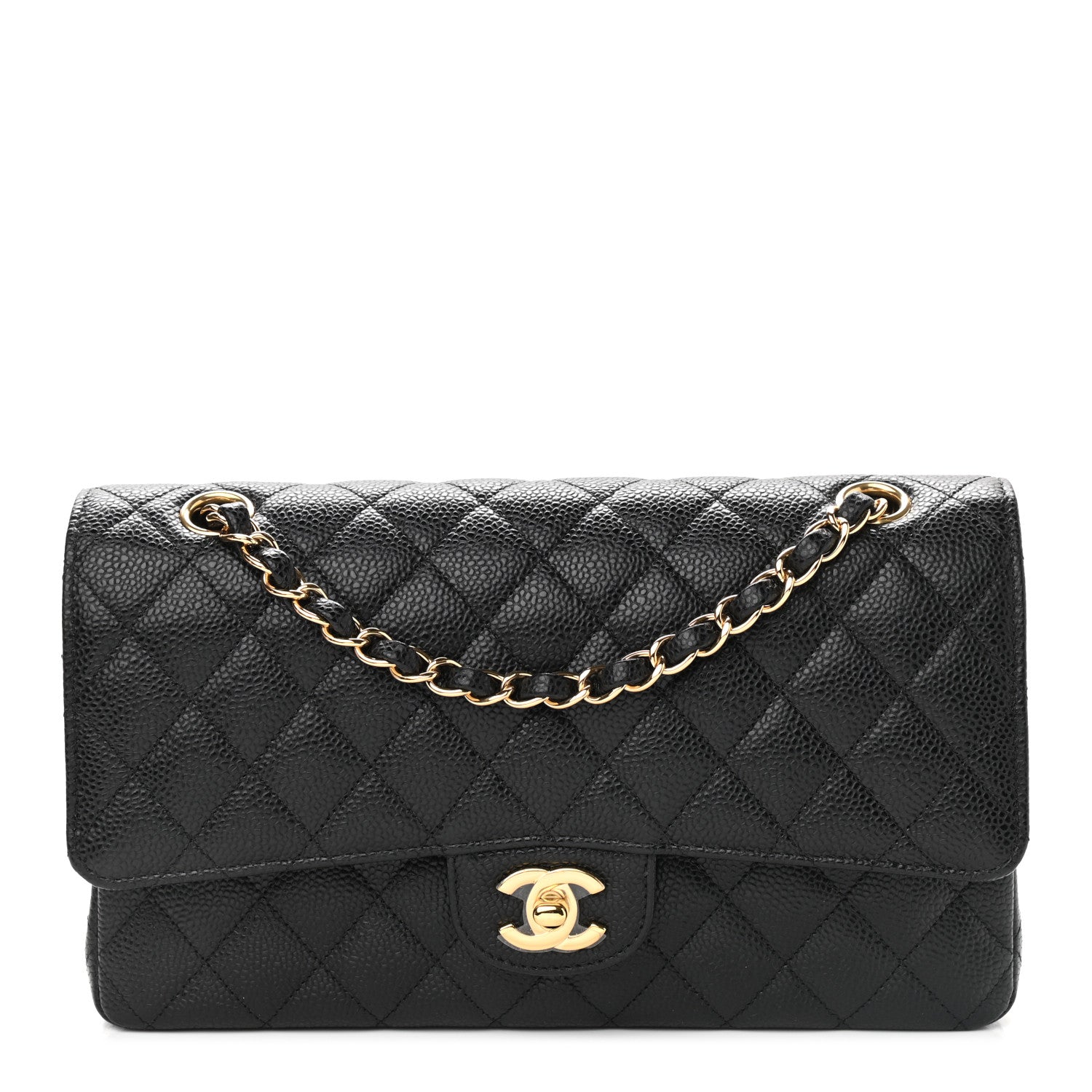 Chanel Caviar Quilted Medium Double Flap Black 1 of 9