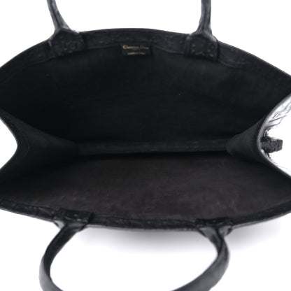 Christian Dior Oblique Calfskin Embossed Large Book Tote Black 4 of 9