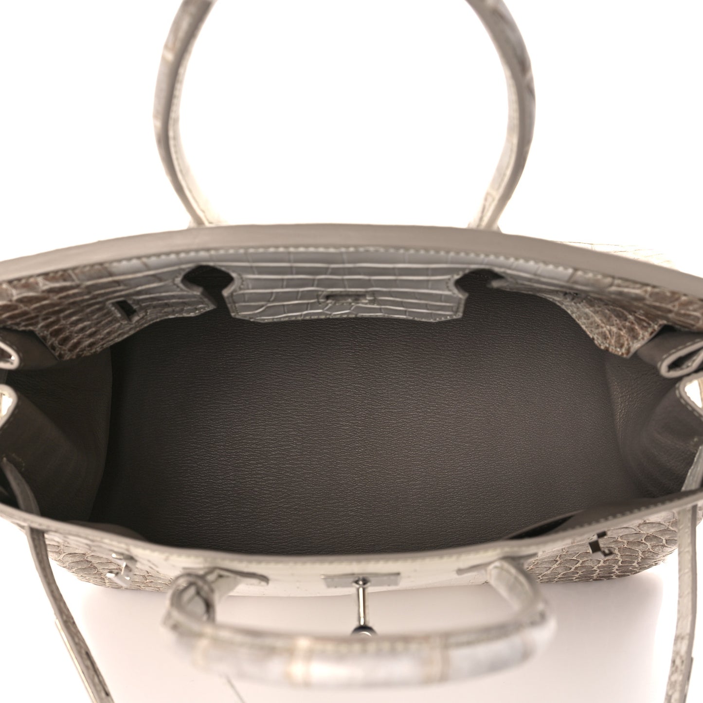 Matte Niloticus Crocodile Himalaya Birkin 30 Blanc
