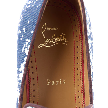 Christian Louboutin Denim Mens Dandelion Flat Loafers 41.5 Blue 7 of 7