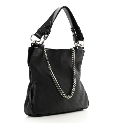 Gucci Sakai Be Green Calfskin Diagonal Stitched Small Blondie Tote Black 3 of 8