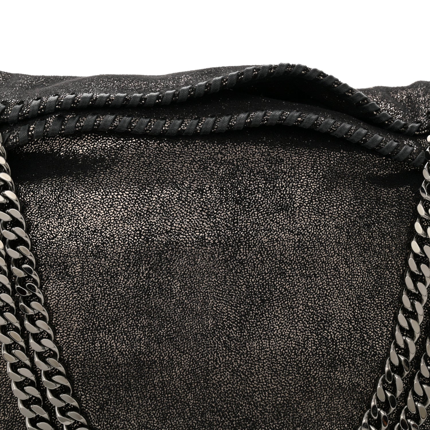 Stella McCartney Chamois Shiny Dotted Small Falabella Tote Ruthenium 8 of 10
