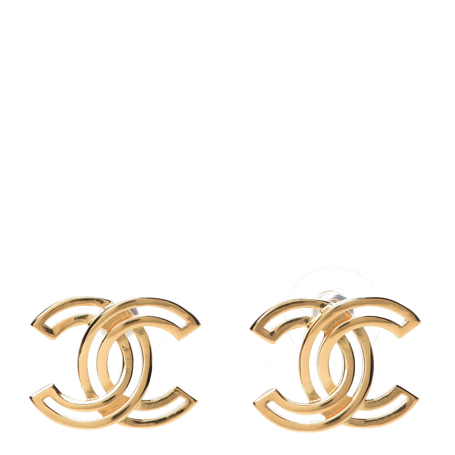 Chanel Metal Obazine CC Earrings Gold 1 of 5