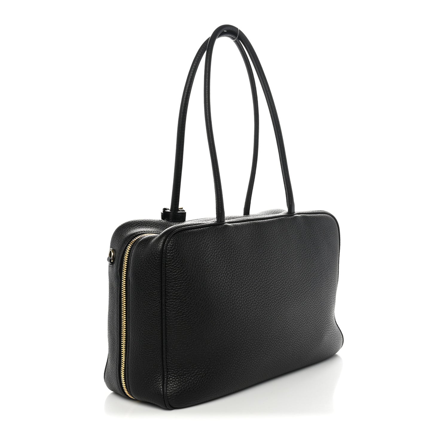 Vitello Daino Large Top Handle Bag Black