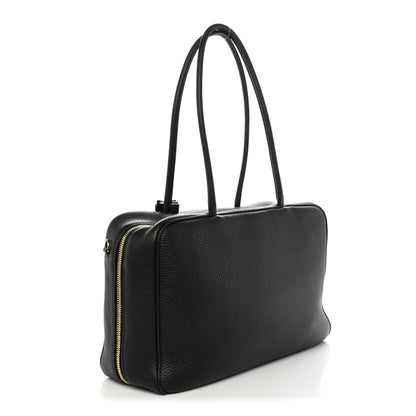 Prada Vitello Daino Large Top Handle Bag Black 3 of 11