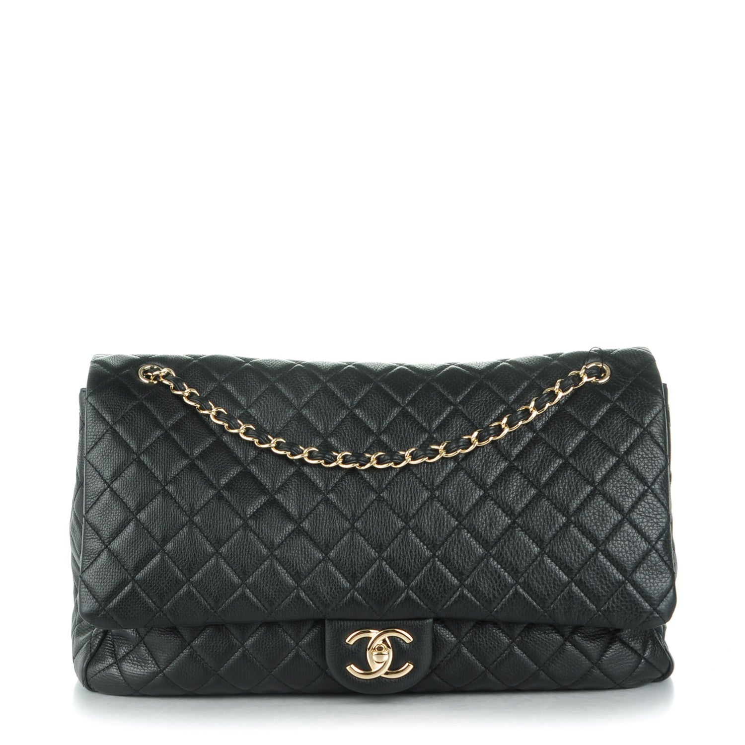 Chanel Calfskin Quilted XXL Travel Flap Bag Black 1 of 7
