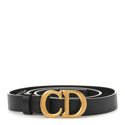 Christian Dior Calfskin Saddle Belt 75 30 Black 1 of 6