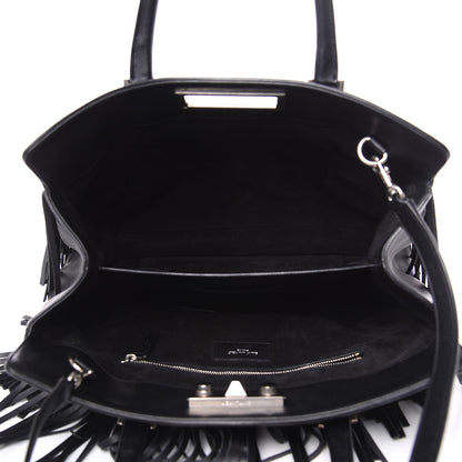 Saint Laurent Calfskin Fringe Medium Trois Clous Tote Black 5 of 12