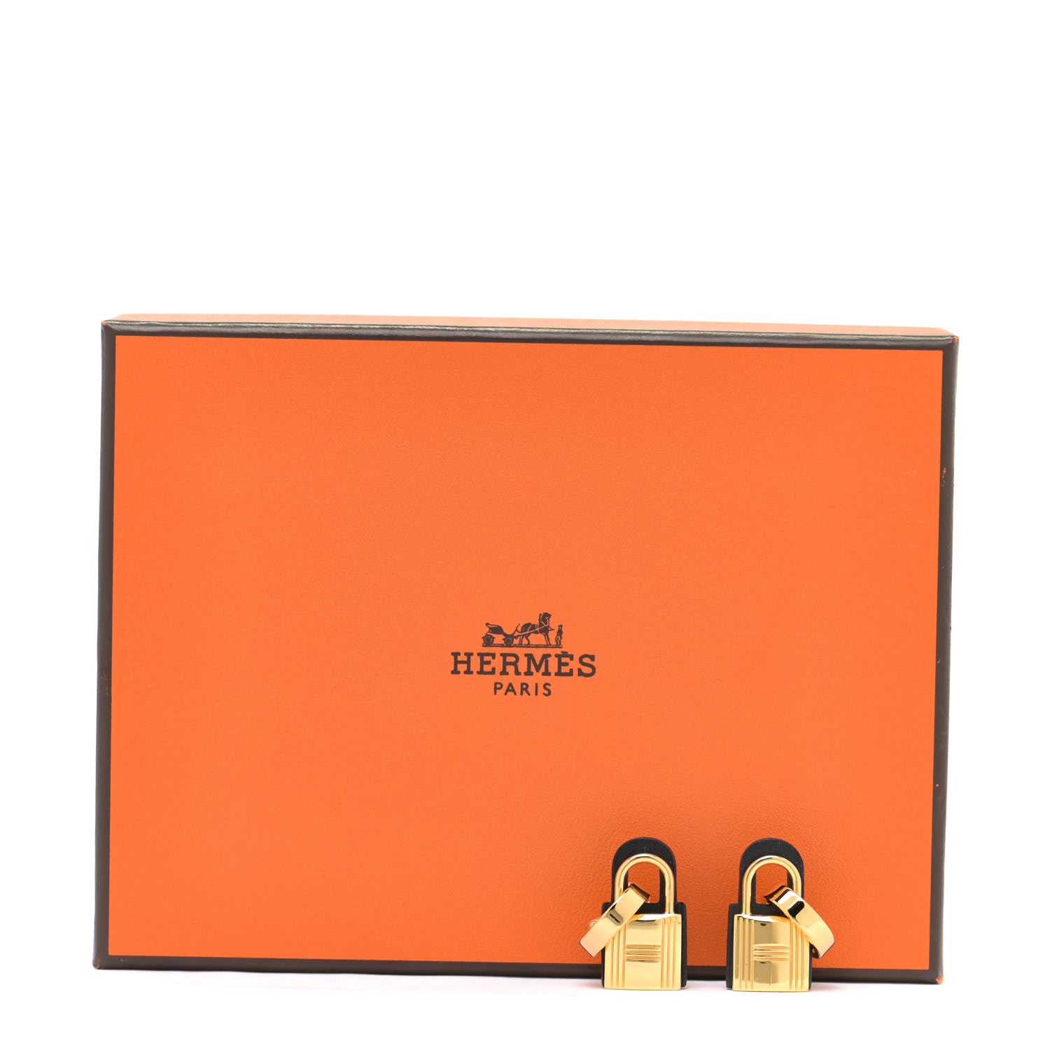 Hermes Gold Swift O'Kelly Earrings Black 6 of 6