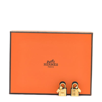 Hermes Gold Swift O'Kelly Earrings Black 6 of 6