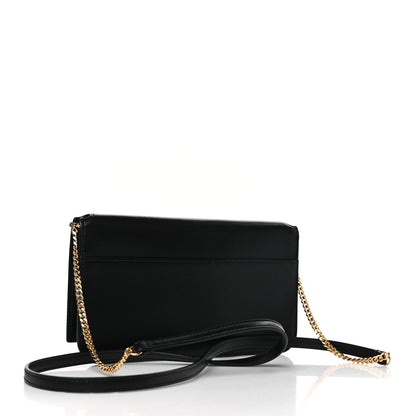 Saint Laurent Grained Calfskin Monogram Phone Holder Crossbody Black 4 of 10