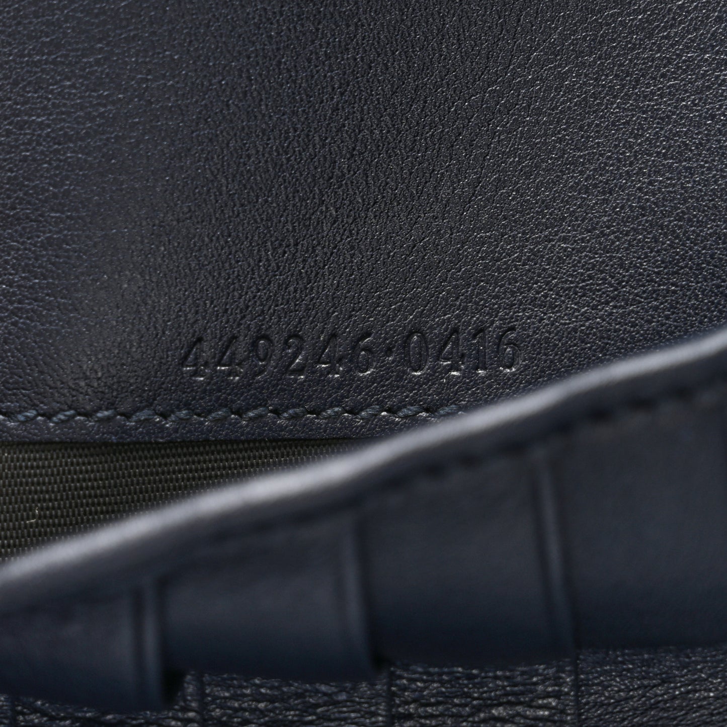 Microguccissima Zip Around Top Handle Travel Wallet Navy