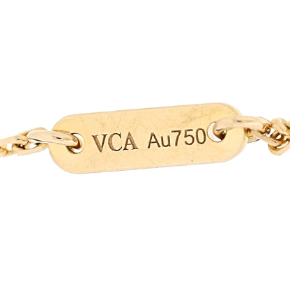 Van Cleef & Arpels 18K Yellow Gold Mother of Pearl Sweet Alhambra Bracelet 4 of 5