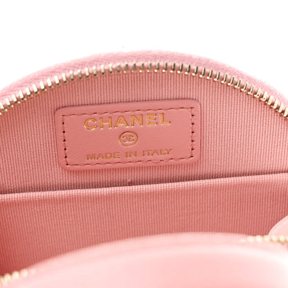 Chanel Caviar Quilted Round Handle With Care Vanity With Chain Pink 7 of 11