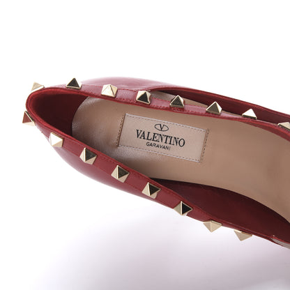 Valentino Garavani Nappa Rockstud Cross Strap D'Orsay 105mm Pumps 37 Red 7 of 9