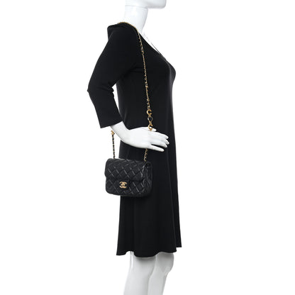 Chanel Lambskin Enamel Quilted Small Coco Hearts Flap Black 2 of 11