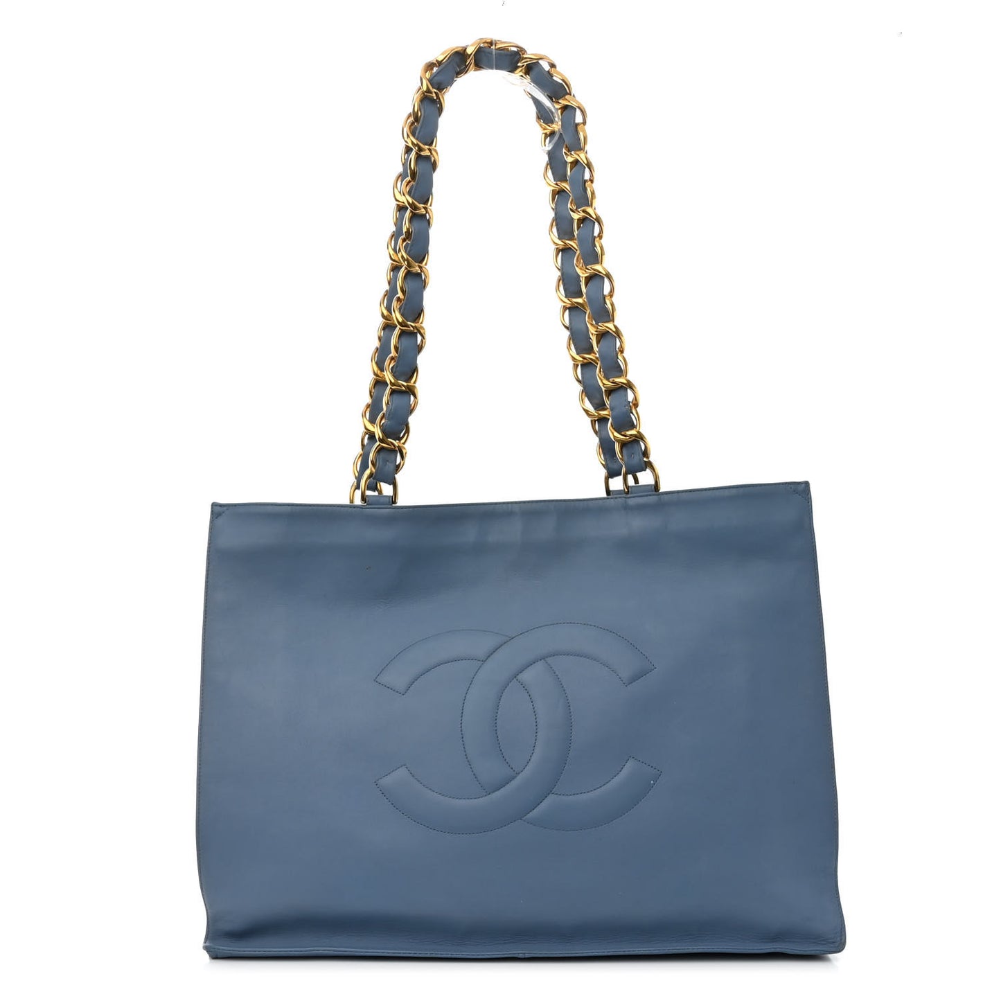Lambskin Jumbo CC Shoulder Bag Blue