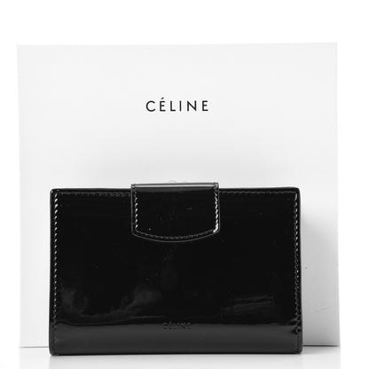 Celine Shiny Calfskin Medium Multifunction Purse Wallet Black 8 of 8