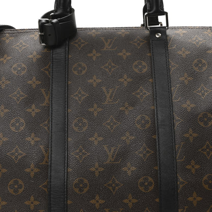 Louis Vuitton Monogram Macassar Keepall Bandouliere 55 6 of 8