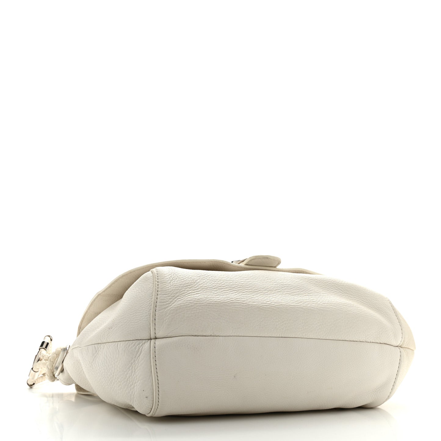 Calfskin Techno Horsebit Large Flap White