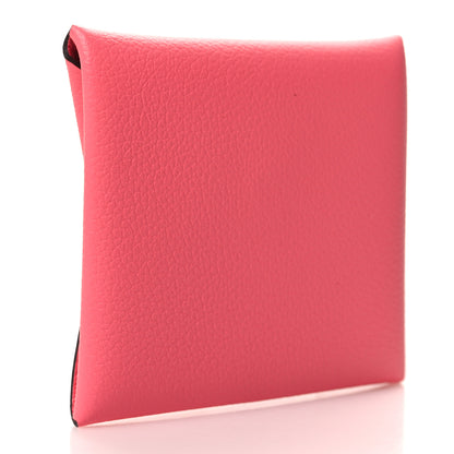Hermes Chevre Mysore Bastia Coin Purse Rose Azalee 3 of 8