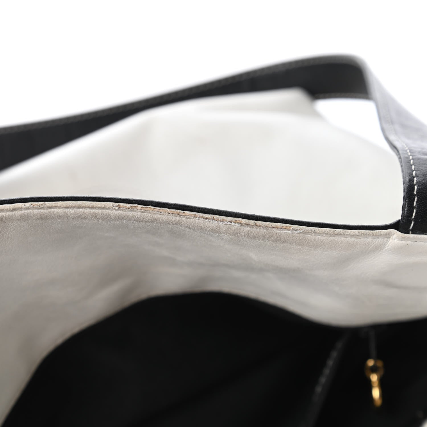 Chanel Lambskin CC Bi-Color Tote White Black 13 of 13
