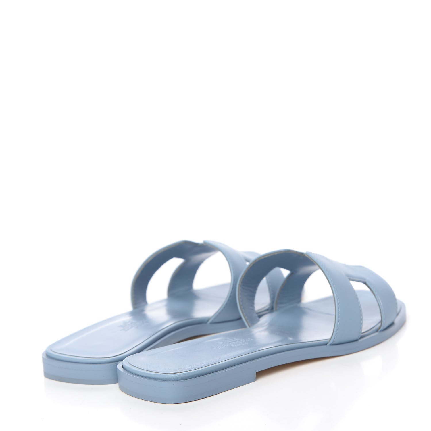 Hermes Calfskin Oran Sandals 36 Bleu Dorset 4 of 9