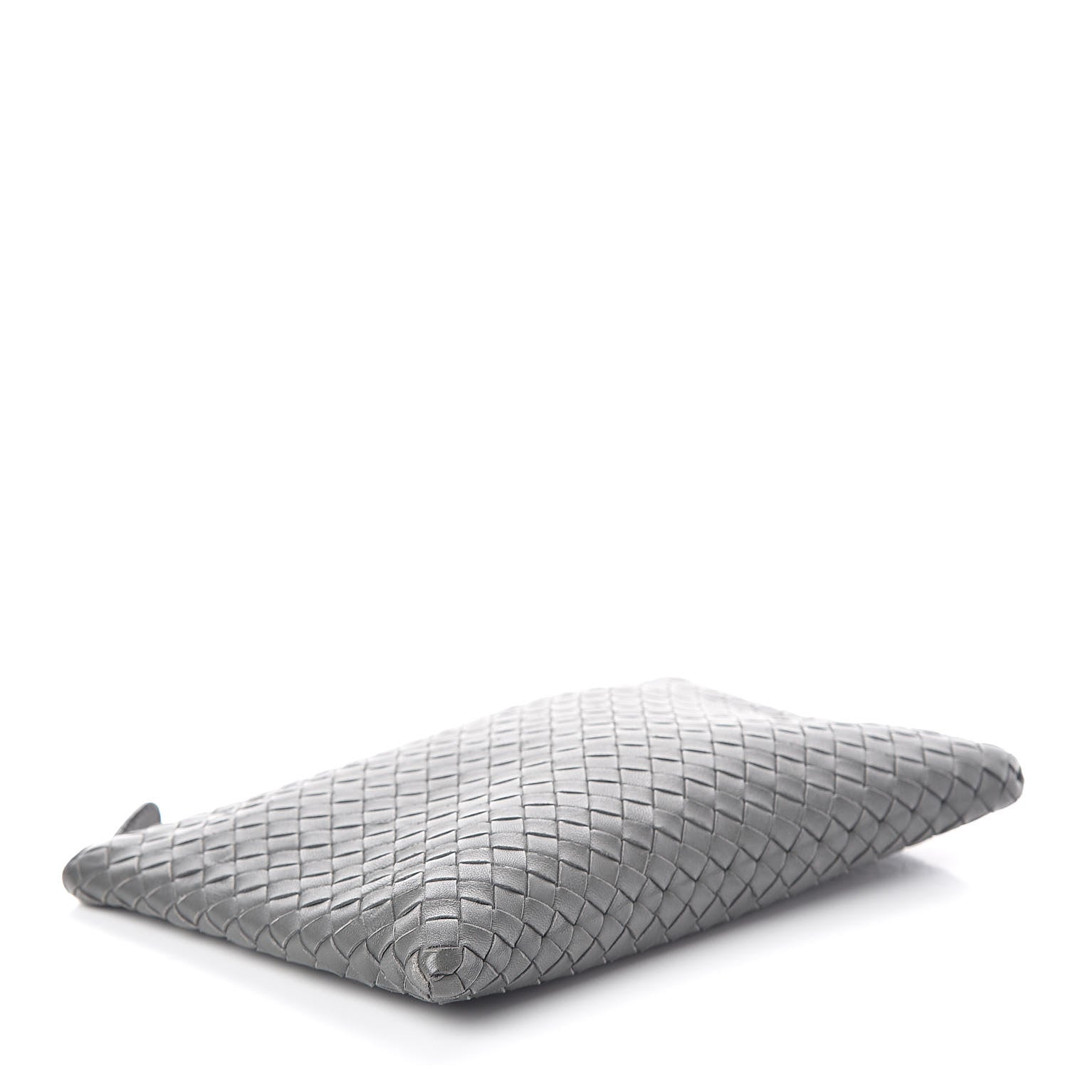 Bottega Veneta Nappa Intrecciato Flat Zip Pouch Light Grey 4 of 6