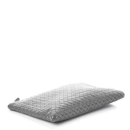 Bottega Veneta Nappa Intrecciato Flat Zip Pouch Light Grey 4 of 6