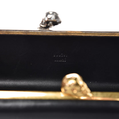 Alexander McQueen Nappa Twin Skull Box Clutch Black White 7 of 8