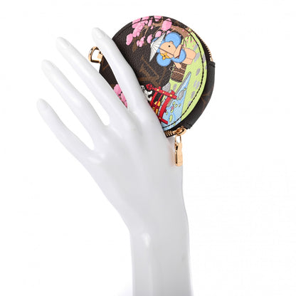 Louis Vuitton Monogram 2021 Christmas Animation Japanese Garden Round Coin Purse Wisteria Pink 2 of 6