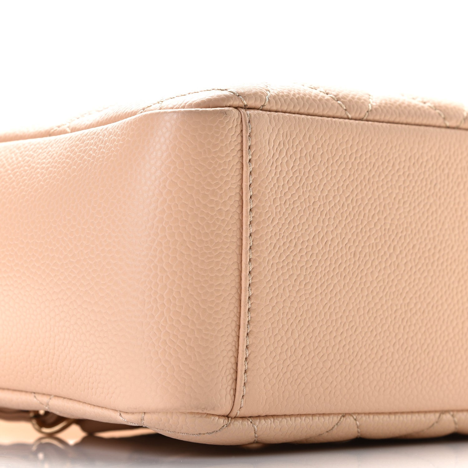 Chanel Caviar Quilted Petit Shopping Tote PST Light Beige 9 of 10