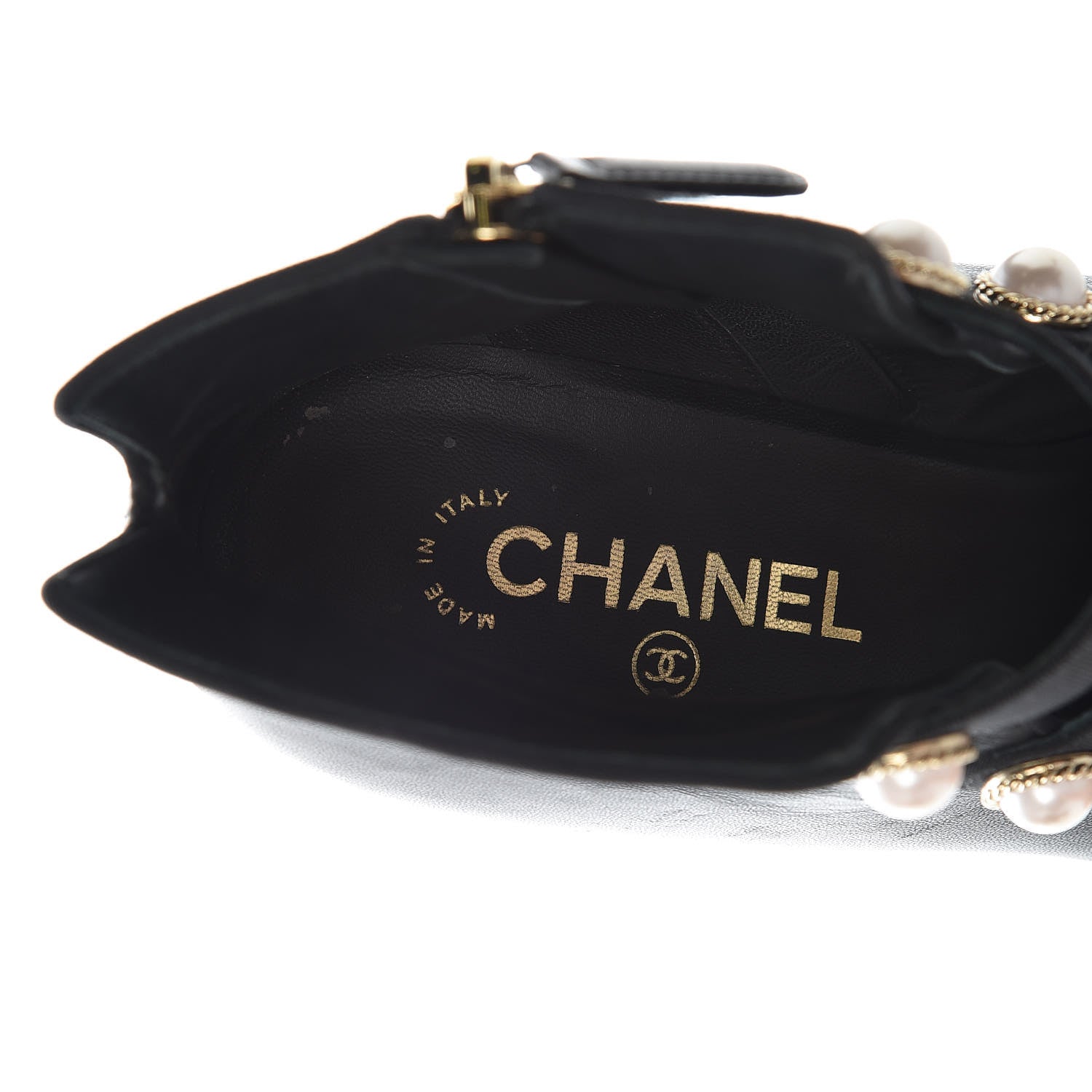 Chanel Lambskin Grosgrain Cap Toe Pearl Ankle Boots 40 Black 10 of 11