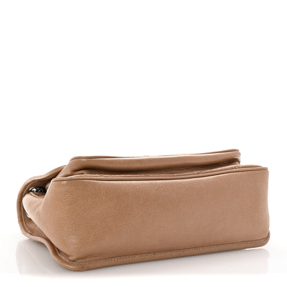 Saint Laurent Crinkled Calfskin Matelasse Monogram Medium Niki Chain Satchel Dark Toffee 4 of 9